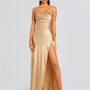 EMERY EMBELLISHED SILK DRESS